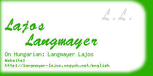 lajos langmayer business card